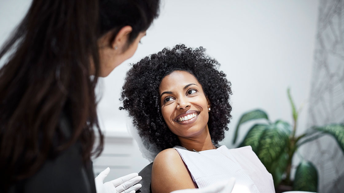 lady in dental chair